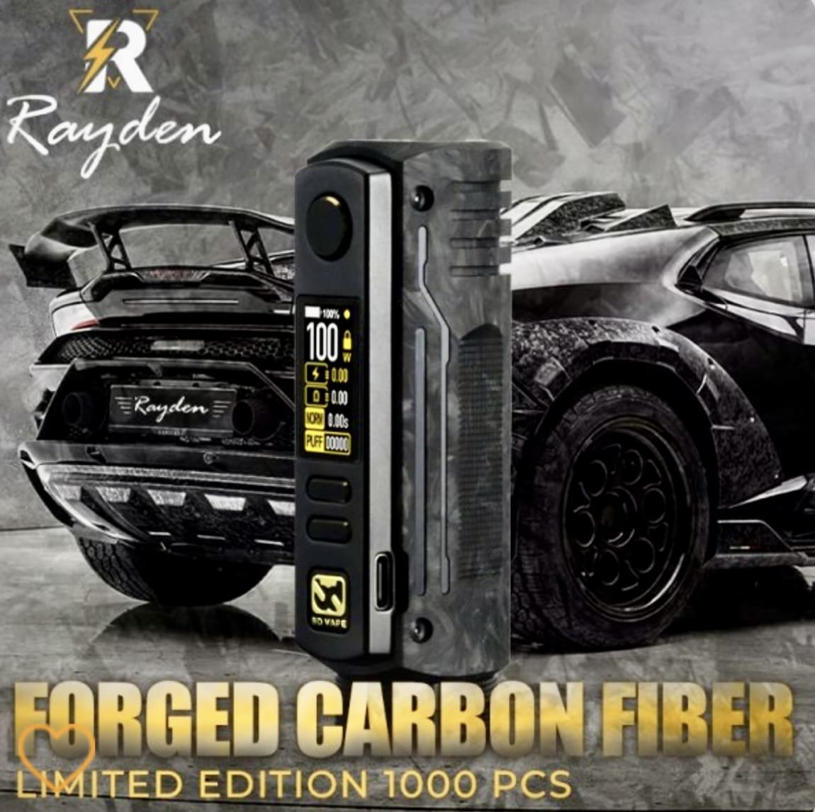 Mod Rayden 100 Forged Carbon Matte - Vape Culture - 2